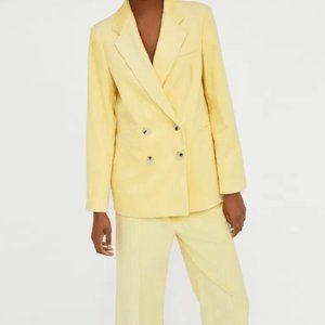 Yellow corduroy Zara blazer